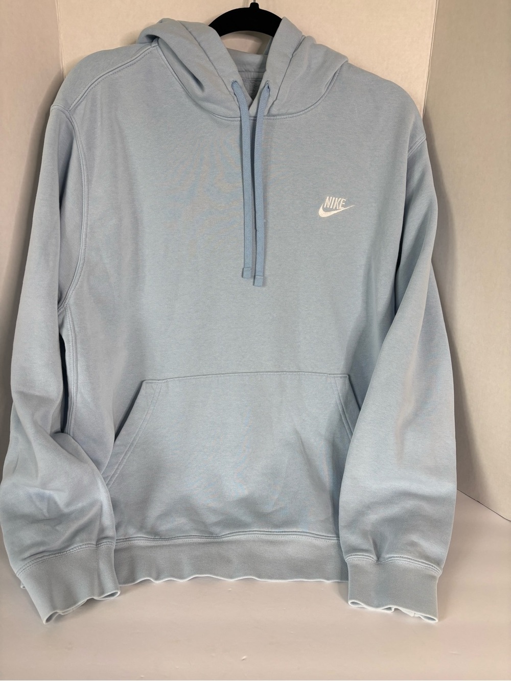 Nike Pale Blue Hoodie with White Swoosh